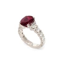 PLATINUM, RUBY, AND DIAMOND RING