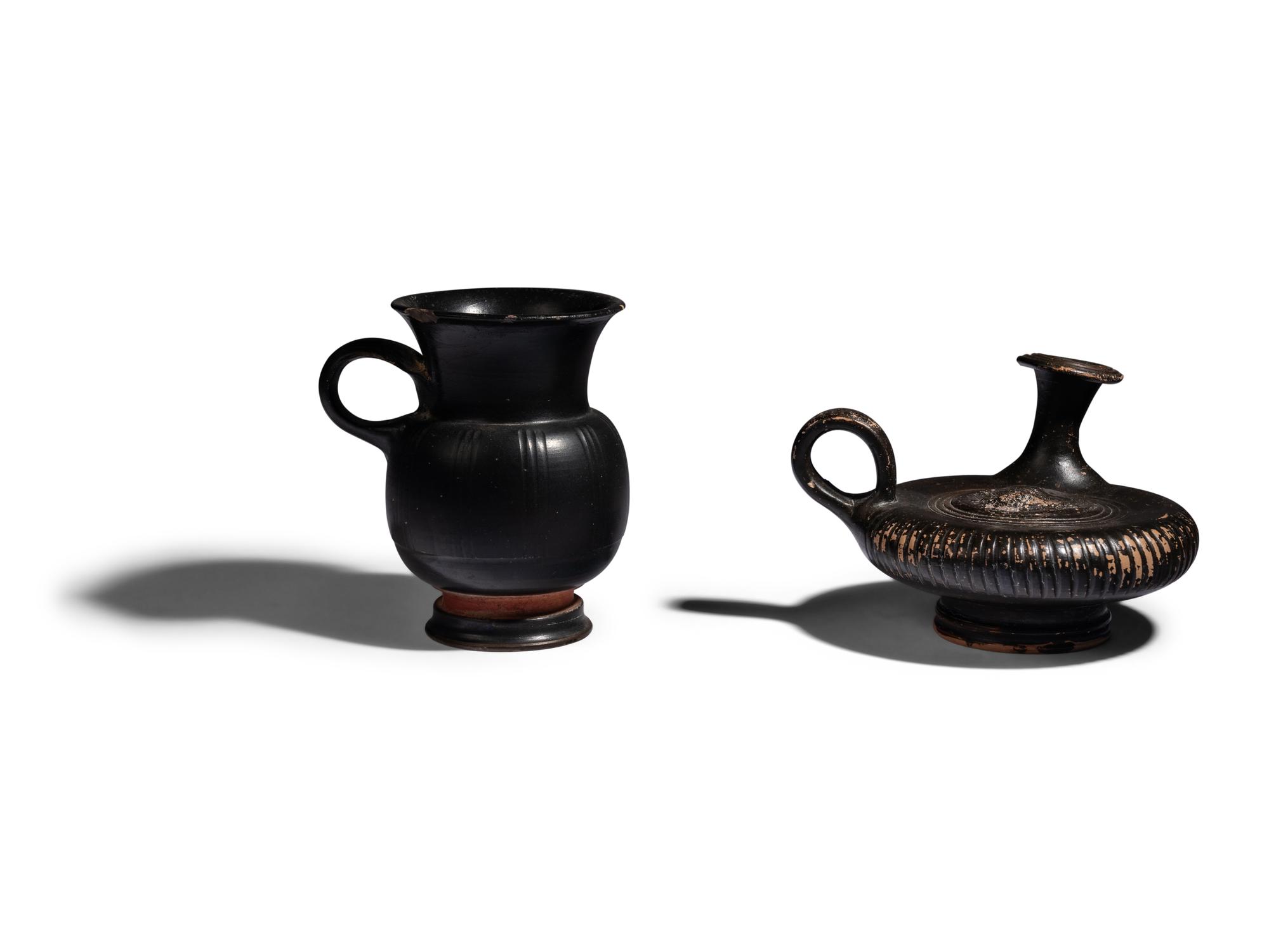 Two Campanian Black-Glazed Vessels