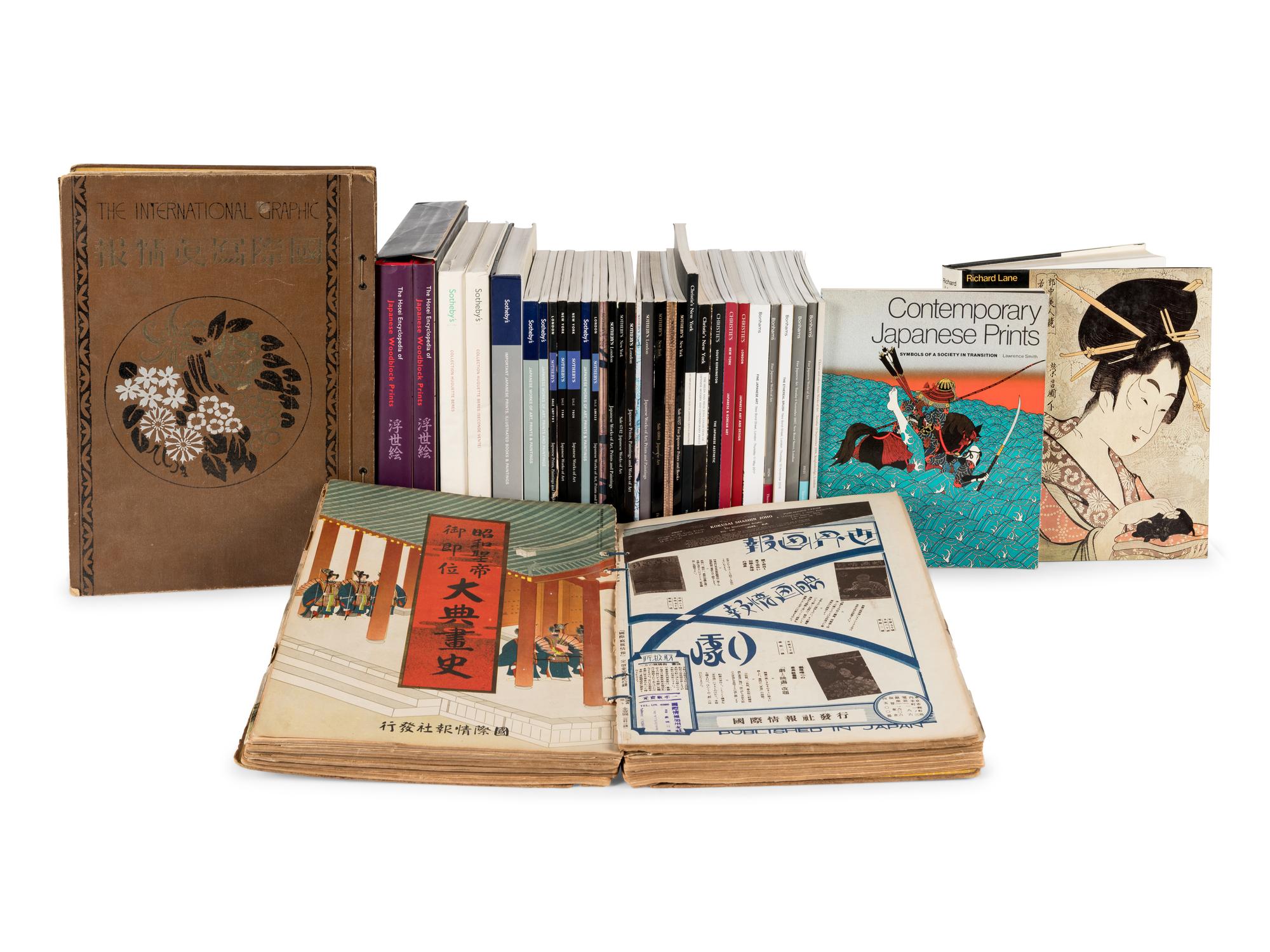 [JAPANESE PAINTINGS & PRINTS] A group of reference works and auction catalogues about Japanese paintings and prints.