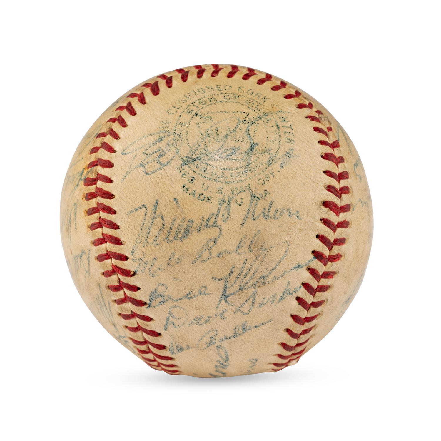 A 1956 Boston Red Sox Team Signed Autograph Baseball Featuring Ted Williams (Beckett Authentication Services Letter of Authenticity)