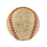 A 1956 Boston Red Sox Team Signed Autograph Baseball Featuring Ted Williams (Beckett Authentication Services Letter of Authenticity)