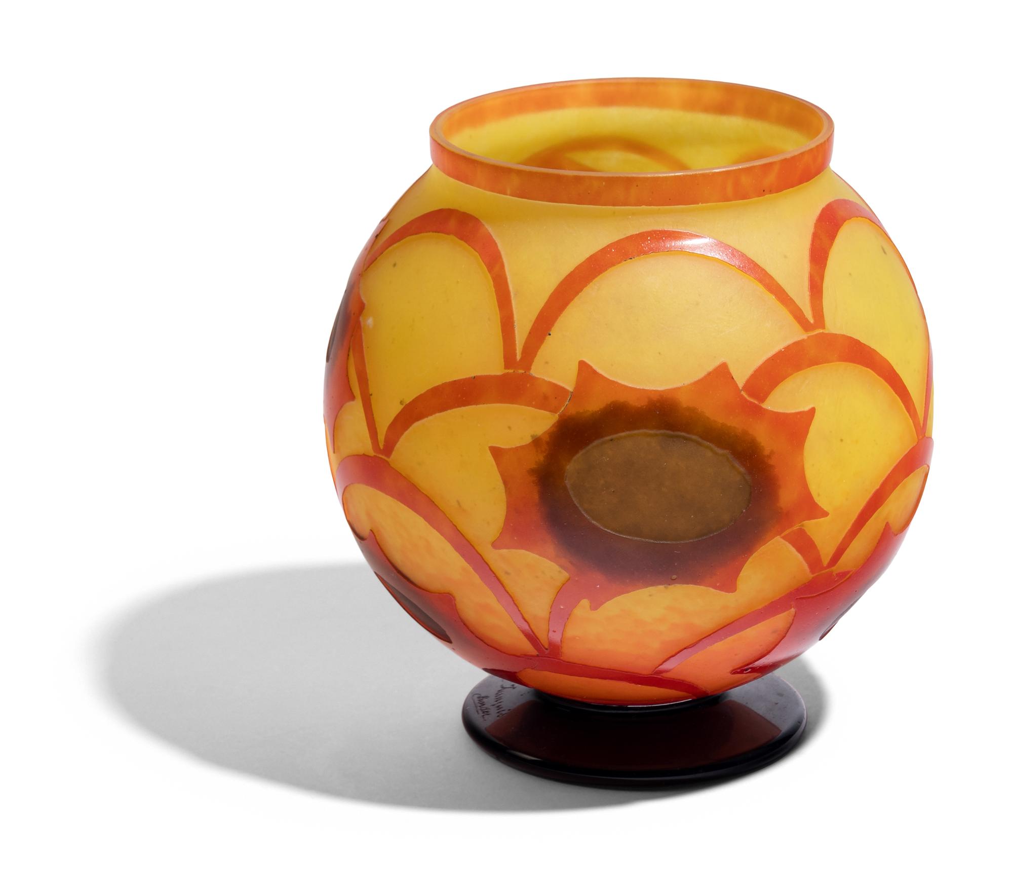 La Verre Francais Cosmos Vase Circa 1930