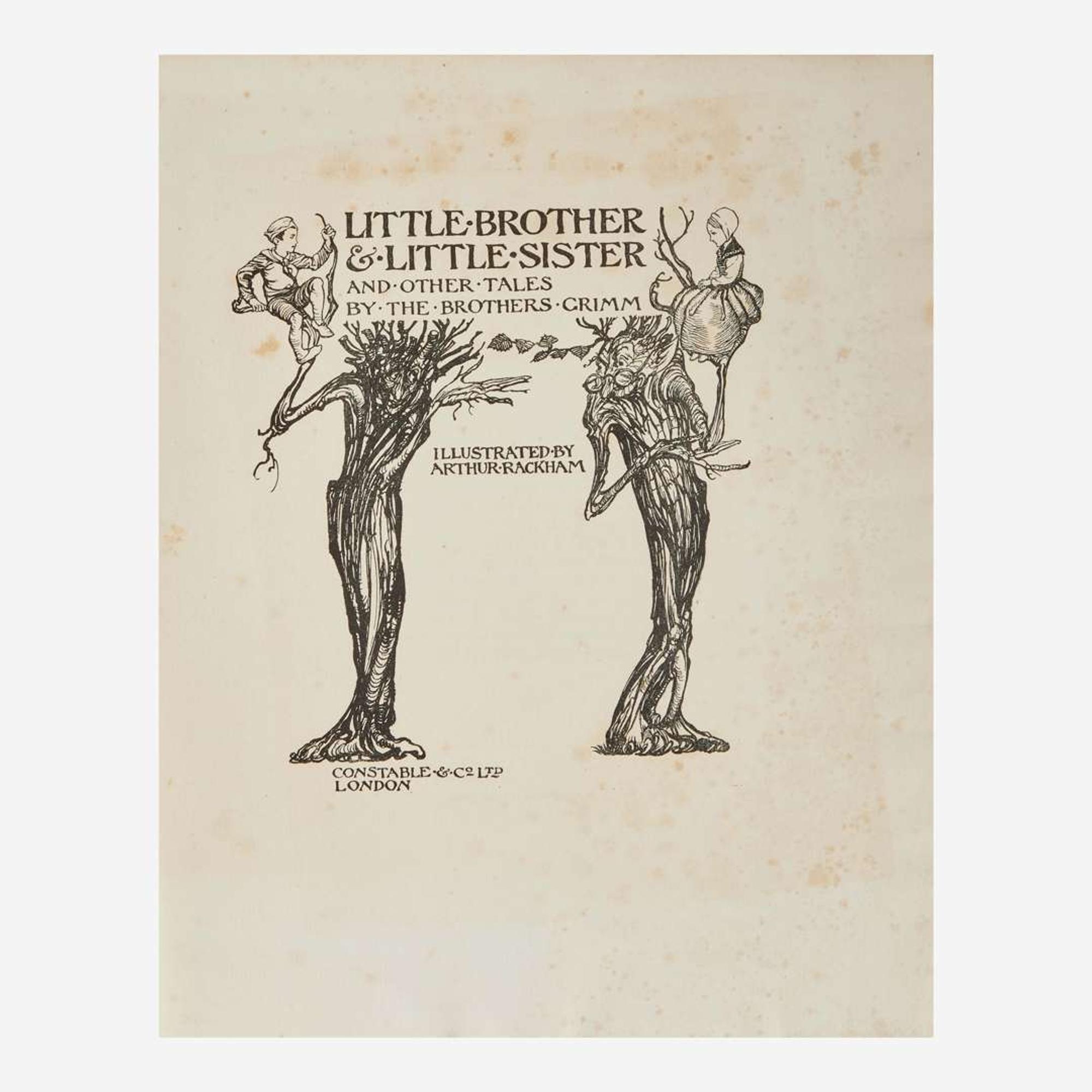[Children's & Illustrated] [Rackham, Arthur] Grimm, (Jacob and Wilhelm) Little Brother & Little Sister and Other Tales
