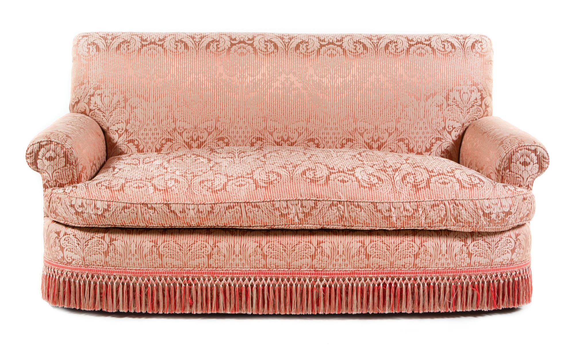 A Suite of Custom Upholstered Furniture Height of club chair 35 inches. — 20TH CENTURY