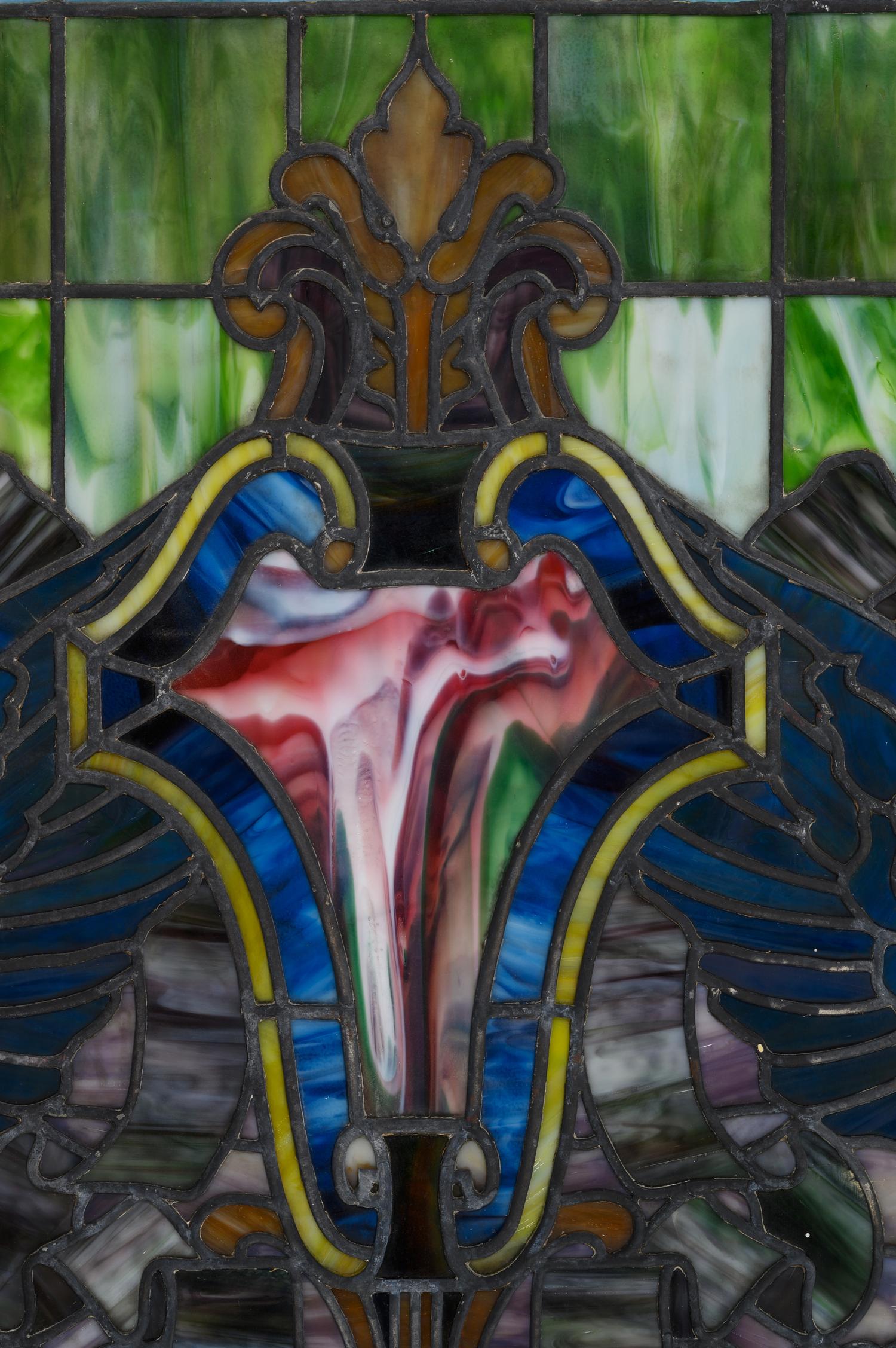 A Rudy Bros. Stained Glass Window Panel