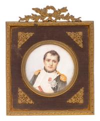 A Gilt Framed Portrait Miniature of Napoleon — 19TH CENTURY