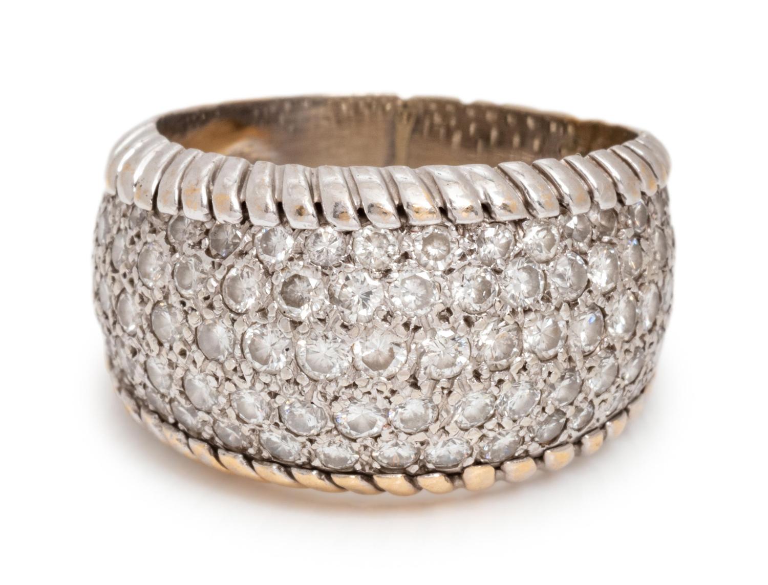 A White Gold and Diamond Ring,