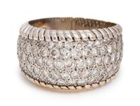 A White Gold and Diamond Ring,