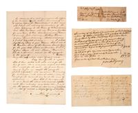 [ENSLAVEMENT & ABOLITION]. 4 documents related to enslaved persons, most from Kentucky.
