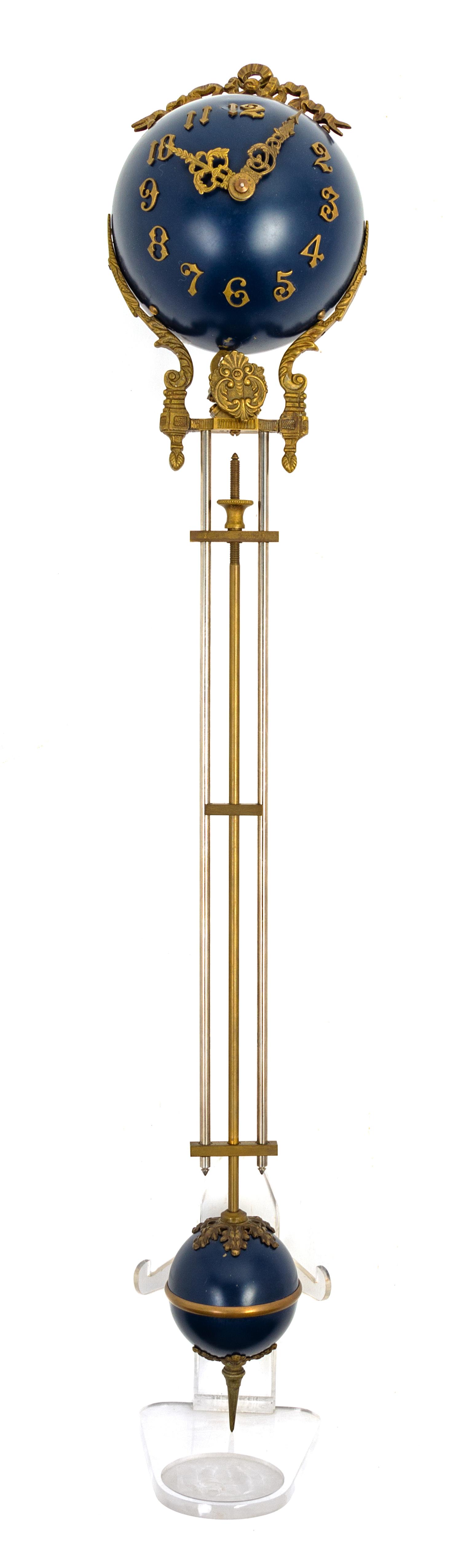 A French Cast Metal Figural Pendulum Clock