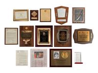 A Group of 14 Awards and Plaques from The Collection of Baseball Hall of Famer Ted Simmons,
