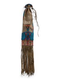 Sioux Beaded Hide Tobacco Bag