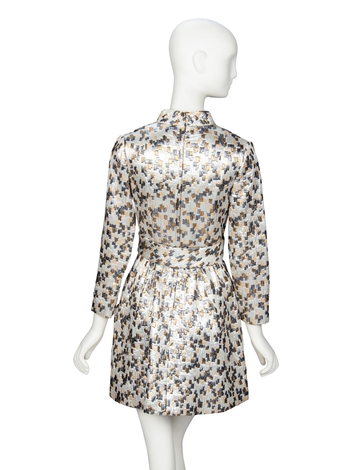 LIBERTINE, EMBELLISHED BROCADE MINIDRESS