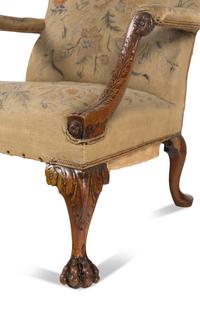 A George II Walunt Library Armchair
