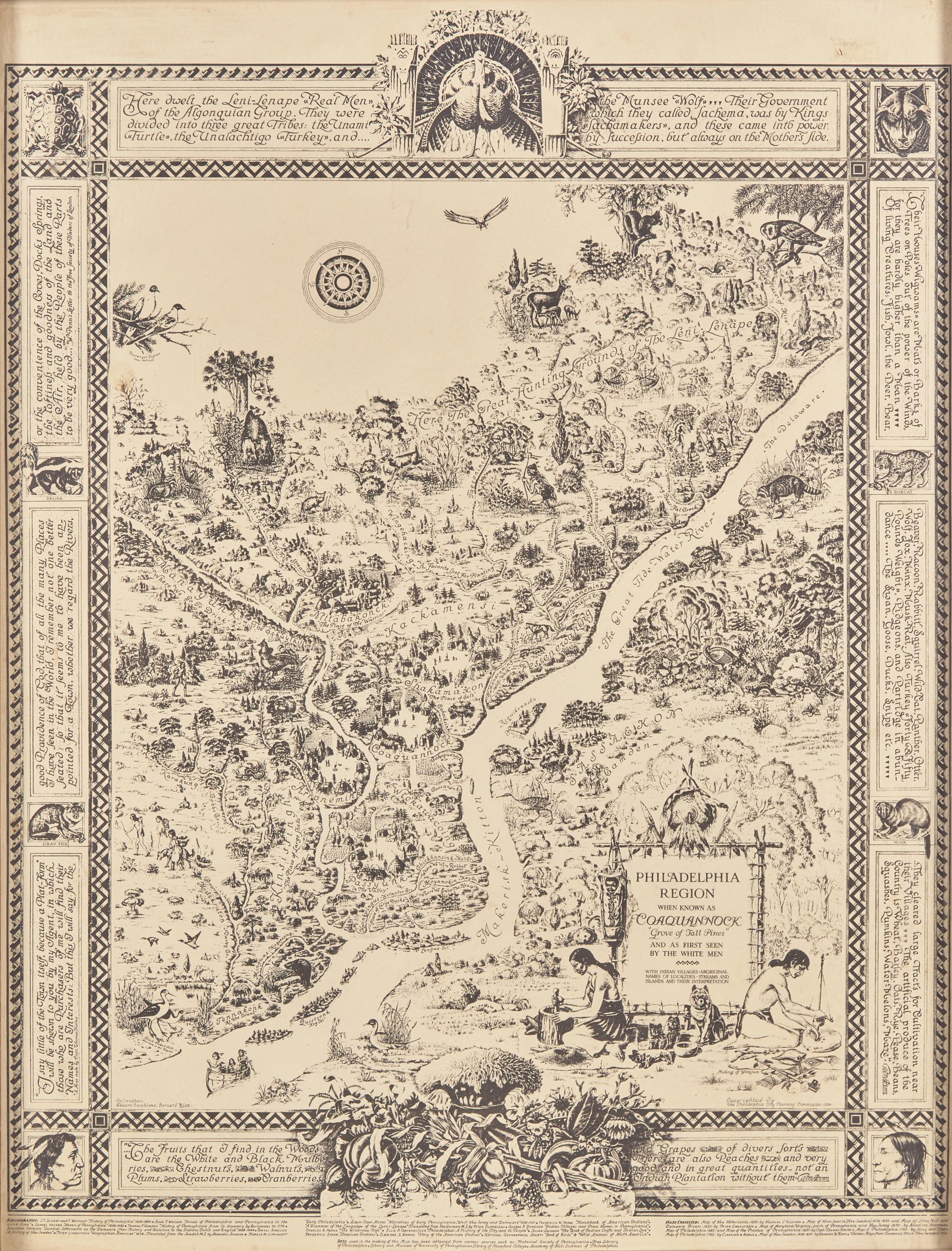 [Philadelphia] Group of 5 19th-20th century maps of Philadelphia