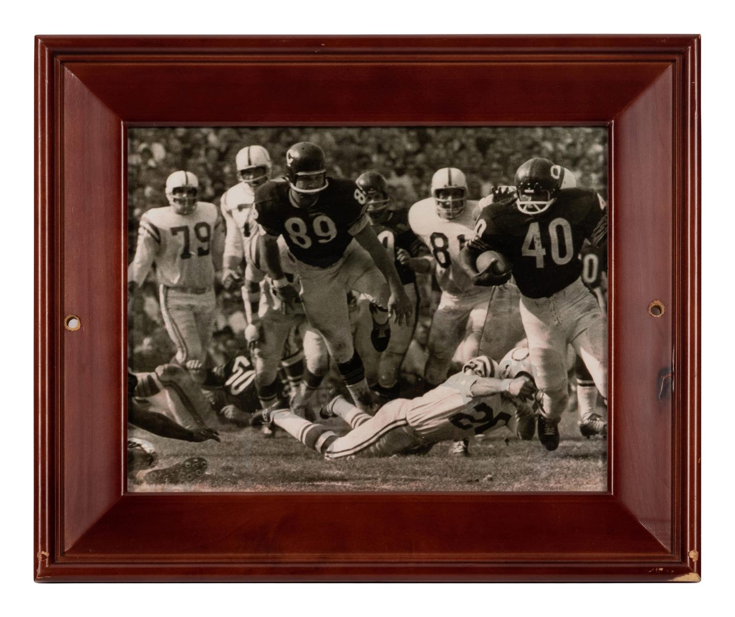 A Group of Six Photographs Depicting Mike Ditka as Chicago Bears Player Formerly Displayed at Mike Ditka’s Restaurant