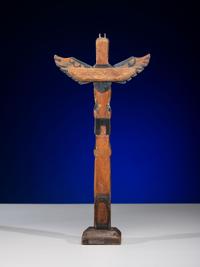 Polychrome Painted Totem Pole