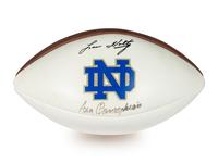 An Ara Parseghian and Lou Holtz Dual Signed Autograph Notre Dame Football,