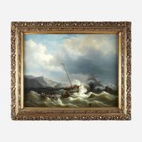 Petrus Jan (Johannes) Schotel (Dutch, 1808–1865) The Rescue Party