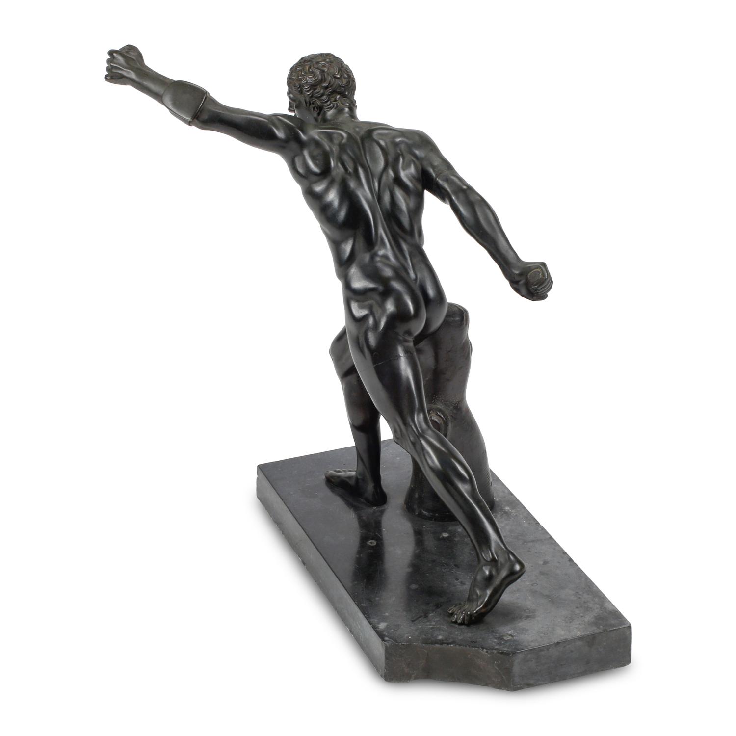 A Patinated Bronze Model of the Borghese Gladiator