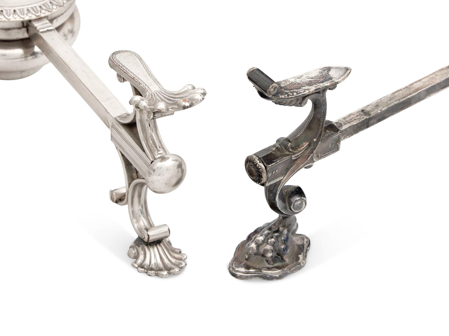 Six Silver-Plate Dish Crosses