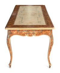 An Italian Faux-Bois and Painted Desk