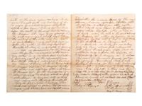 [SLAVERY & ABOLITION]. Manuscript legal document related to claims on the enslaved infant "Elizabeth," child of the enslaved woman "Amanda." Wake County, NC, 1854.