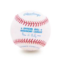 A Joe DiMaggio Signed and Inscribed HOF 55 Official American League Baseball