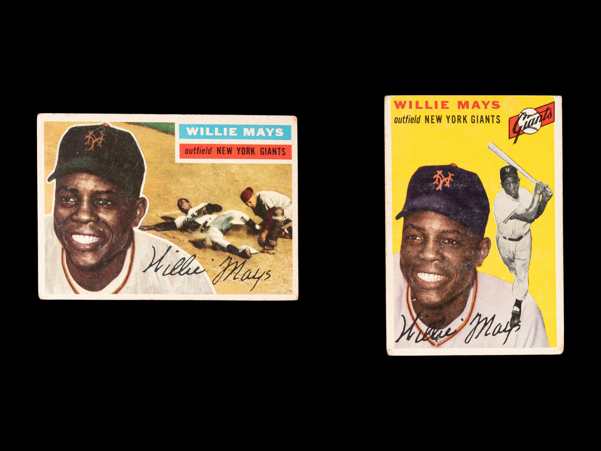 A Group of 1950s Topps Willie Mays Baseball Cards,