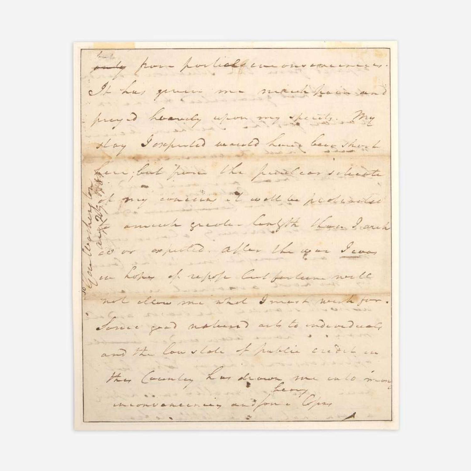 [Washington, George] Greene, Nathanael Autograph Draft Letter, signed