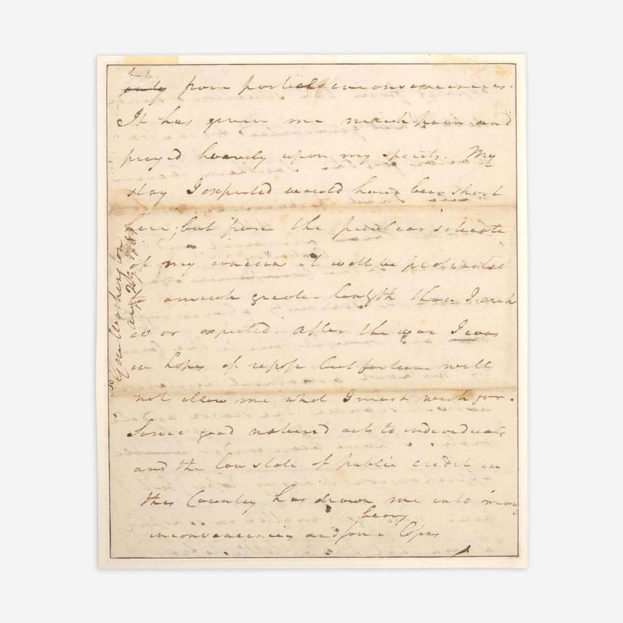 [Washington, George] Greene, Nathanael Autograph Draft Letter, signed