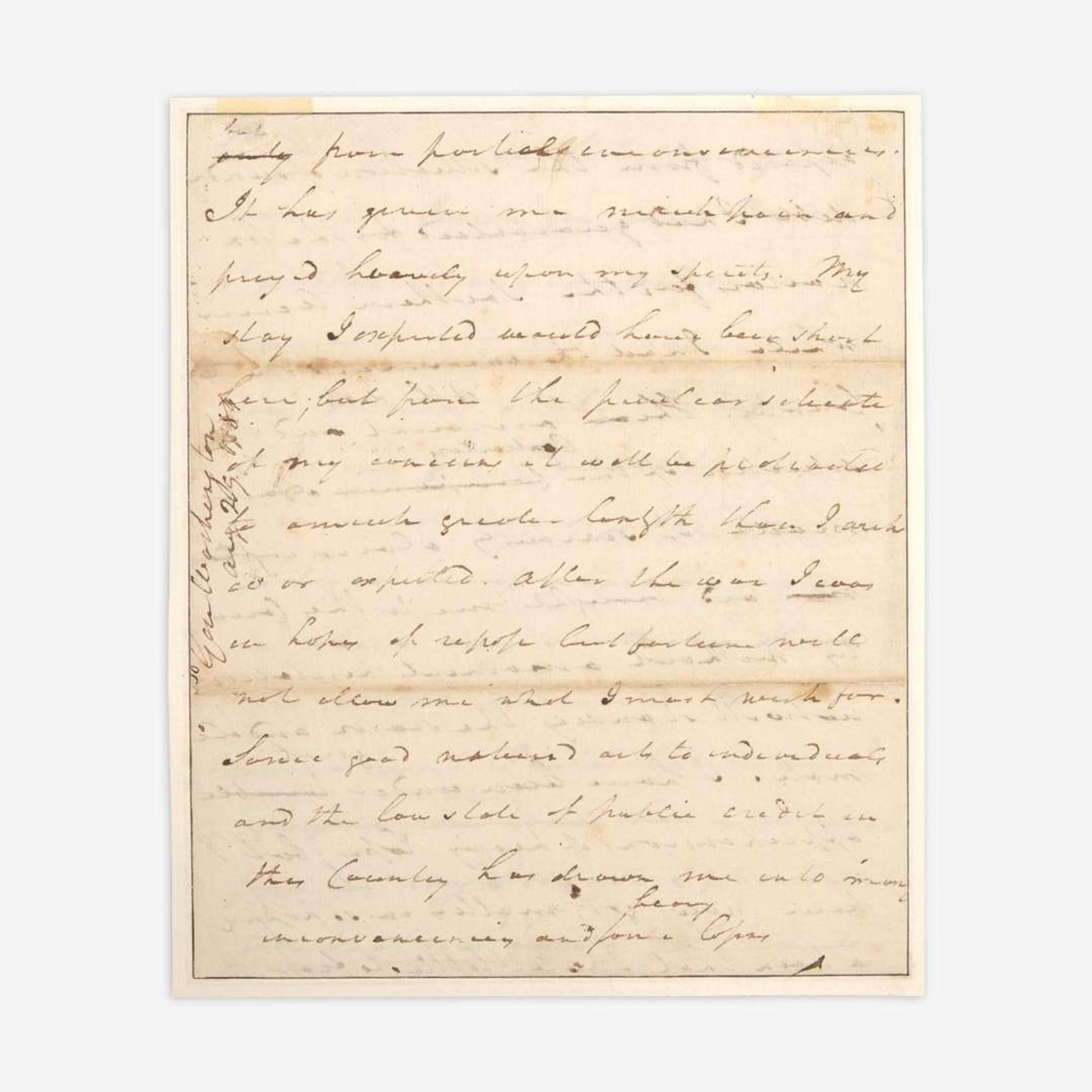 [Washington, George] Greene, Nathanael Autograph Draft Letter, signed