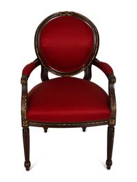 A Set of Eight Louis XVI Style Dining Chairs