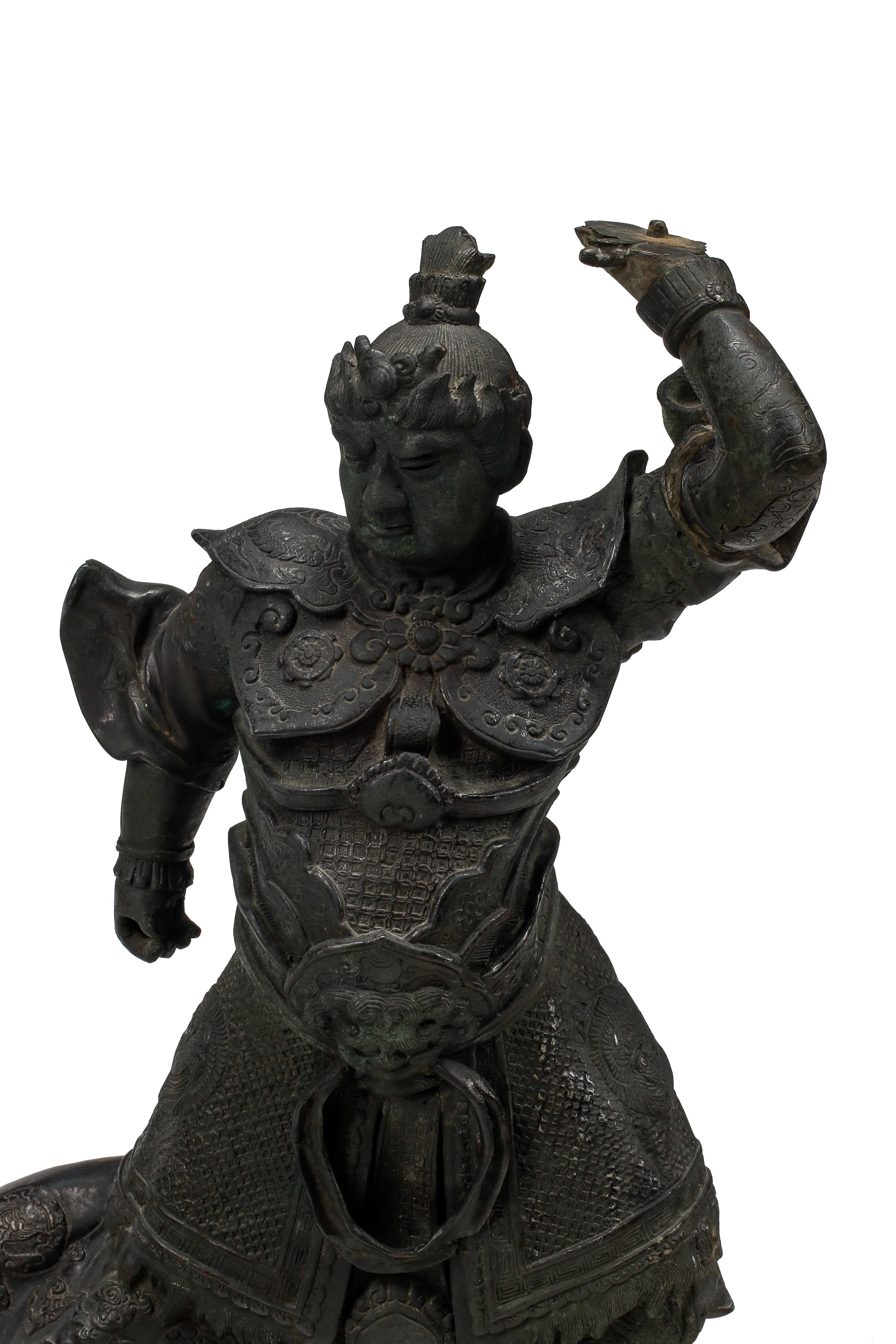 A Pair of Chinese Bronze Figures