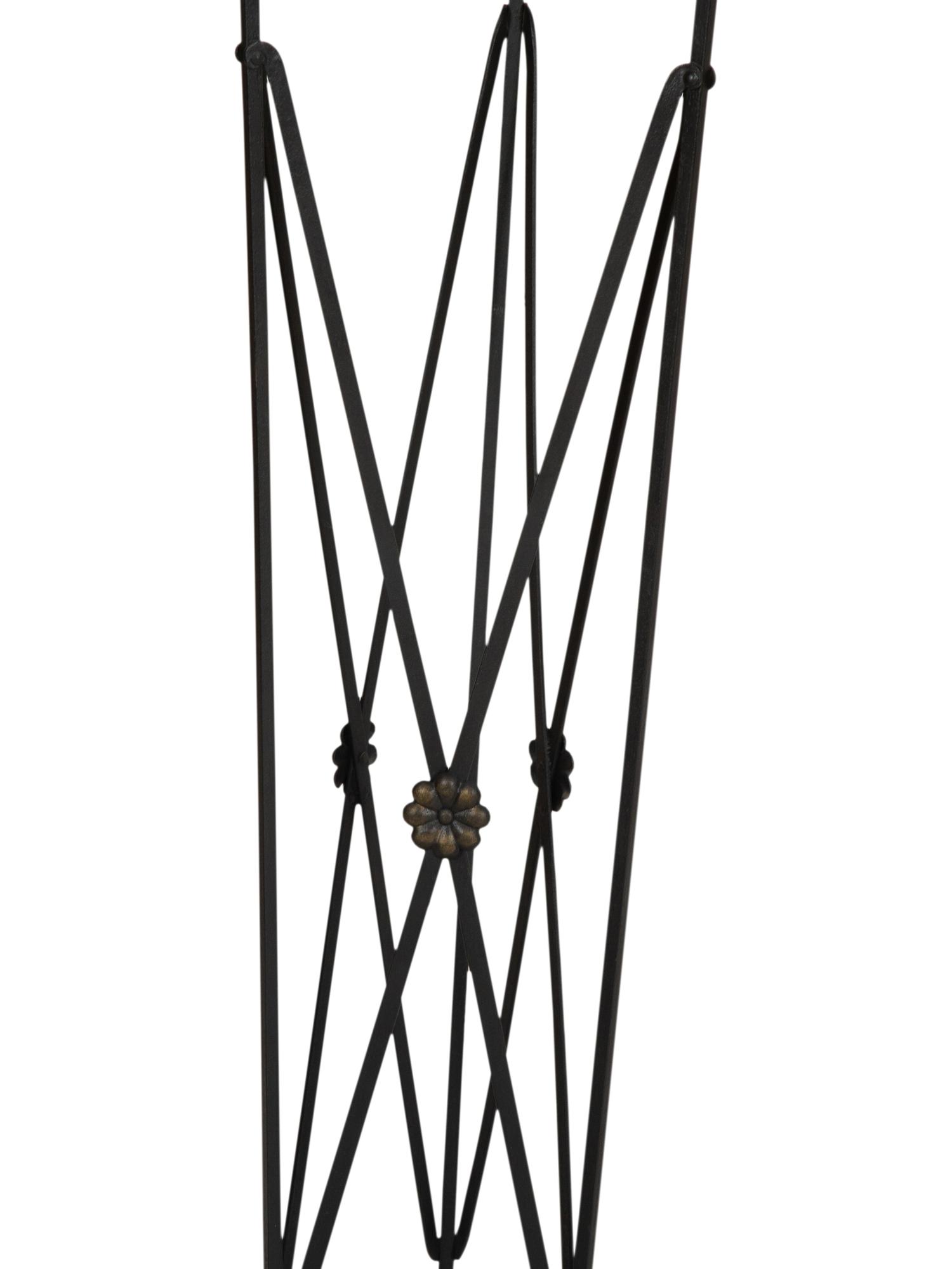 A Pair of Neoclassical Style Marble Top Patinated Metal Athéniennes