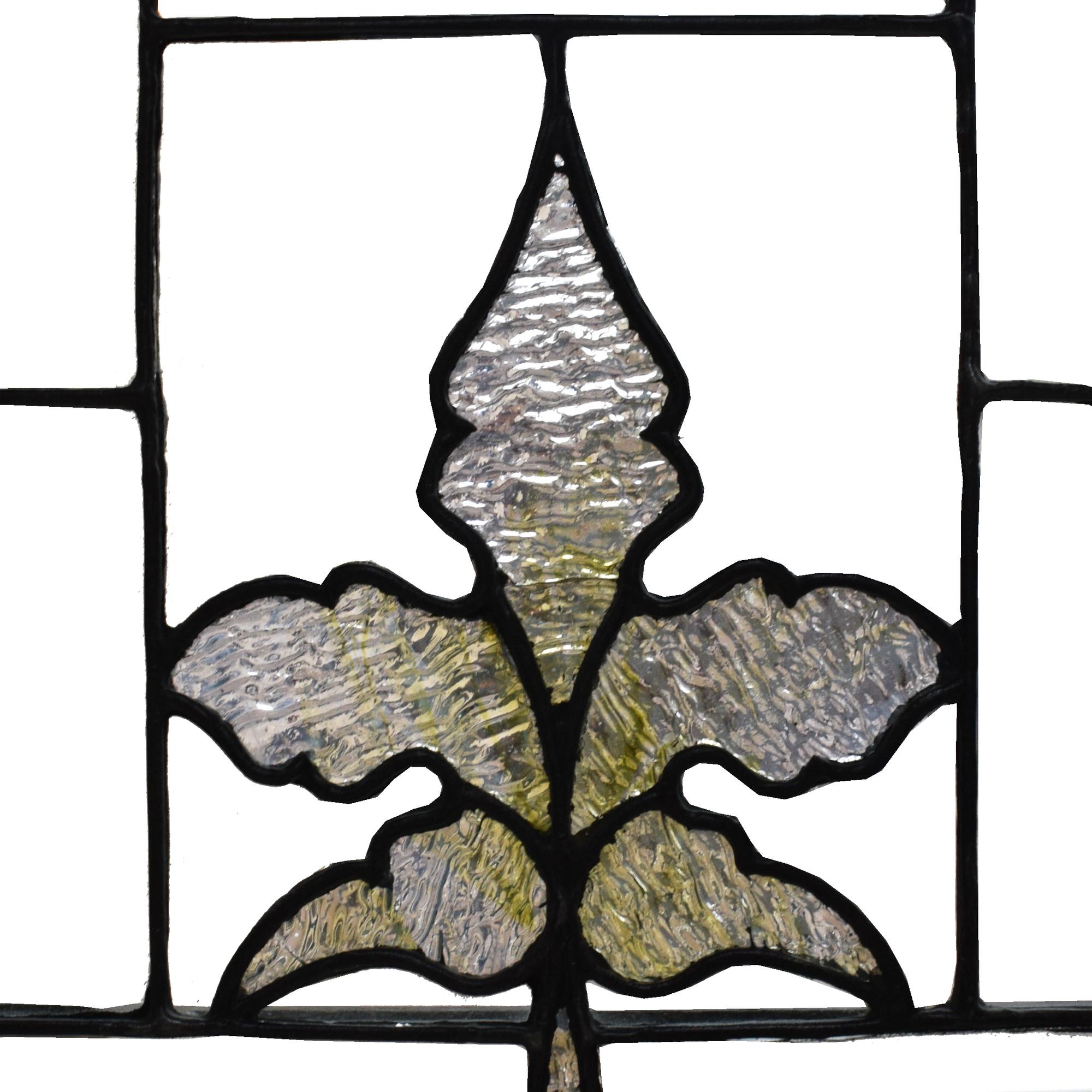 A Leaded Glass Window Attributed to 3rd Street Studios 26.25" W x .5" D x 69" H — United States, Circa 1900