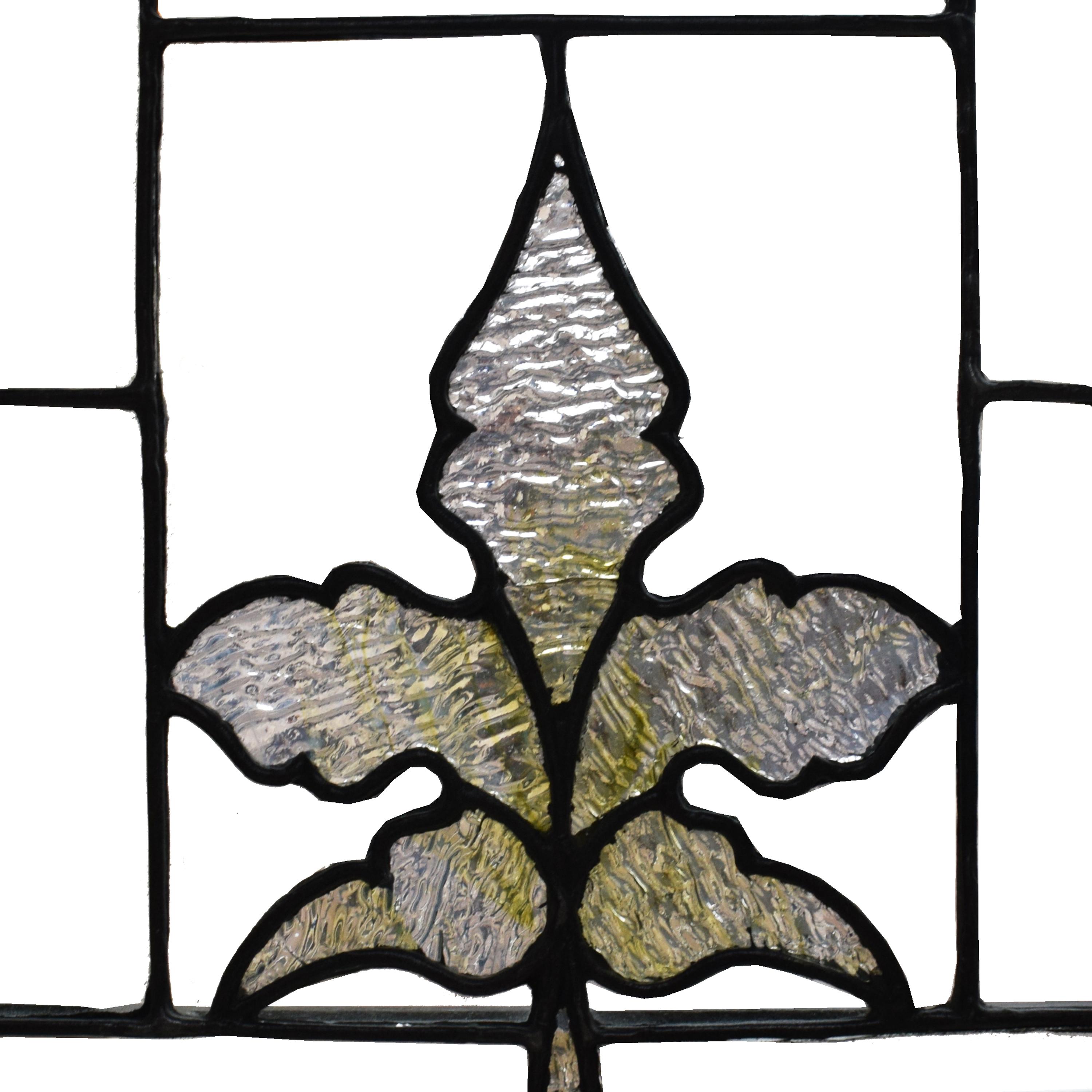 A Leaded Glass Window Attributed to 3rd Street Studios 26.25" W x .5" D x 69" H — United States, Circa 1900