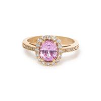 JASON DOW, PINK SAPPHIRE AND DIAMOND RING