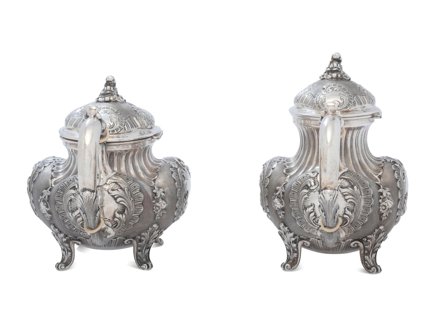 An Italian Silver Four-Piece Tea Service