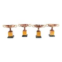 A Set of Four Gilt Bronze Mounted Marble Tazze