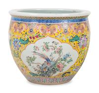 A Chinese Export Enameled Porcelain Jardinière