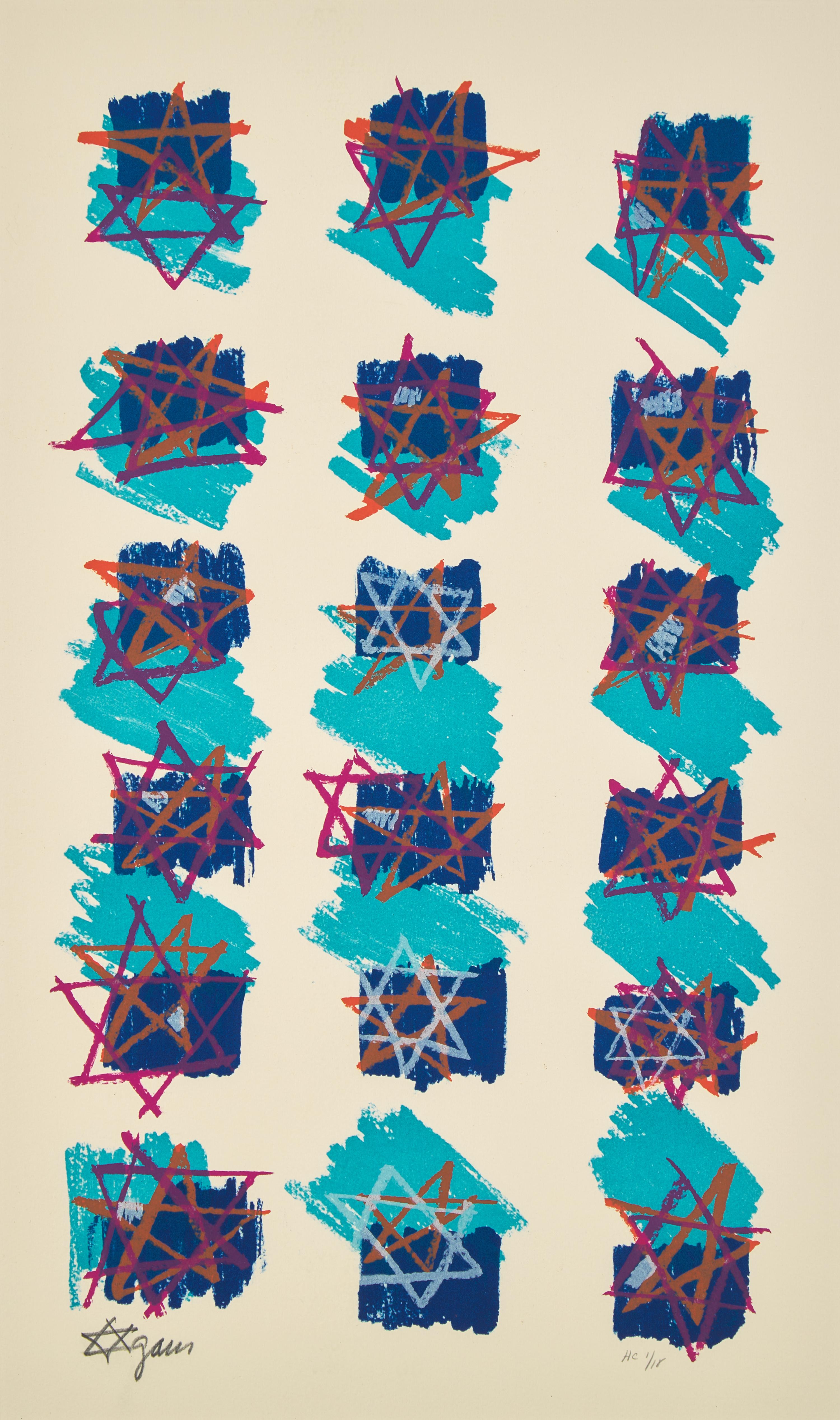 Yaacov Agam (Israeli, b. 1928) — 18 Peace Stars
