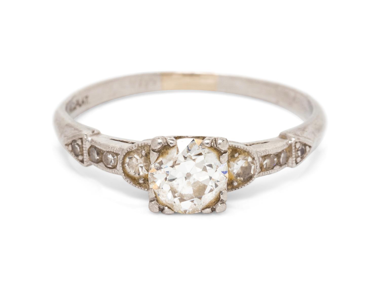 An Antique Platinum and Diamond Ring,