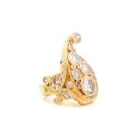 YELLOW GOLD AND DIAMOND PAISLEY RING