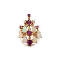 RUBY AND OPAL RING
