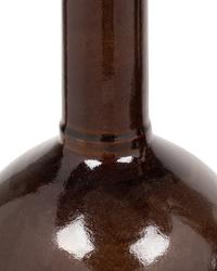 A Pair of Brown Glazed Stoneware Lamps