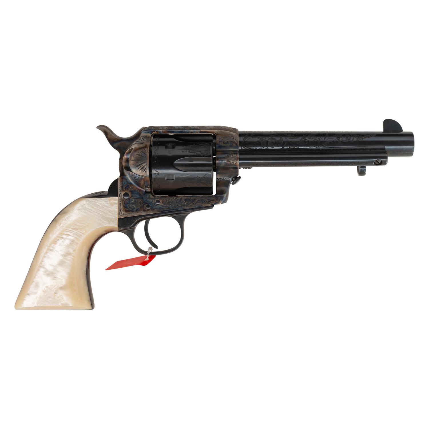 *Engraved Uberti Cattleman .45 Colt With Mother Of Pearl Grips in Box