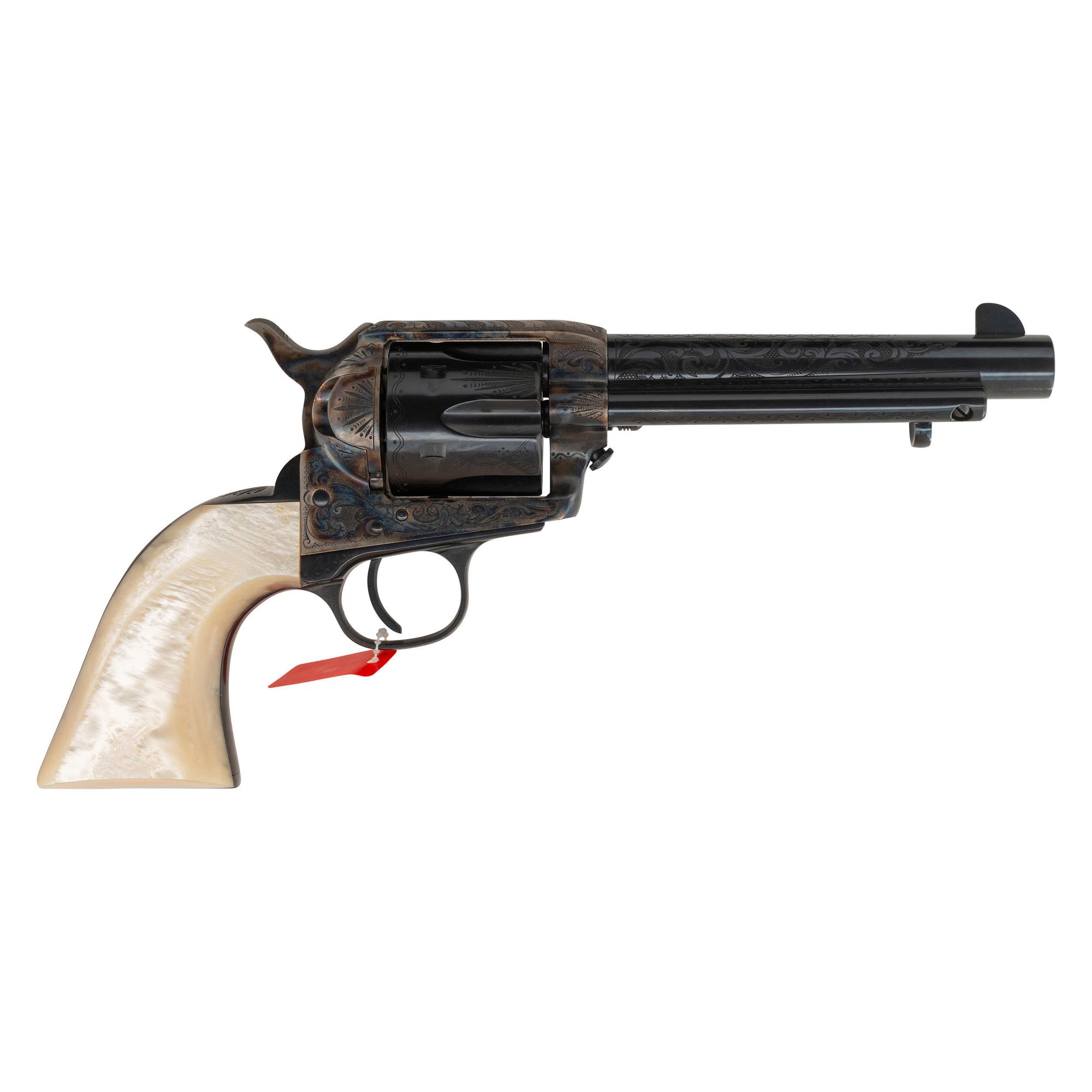 *Engraved Uberti Cattleman .45 Colt With Mother Of Pearl Grips in Box
