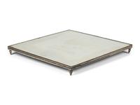 An English Silvered Metal Mirror Table Plateau