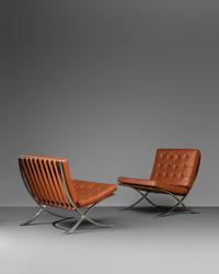 Pair of Barcelona Lounge Chairs, Gerald R. Griffith, Chicago, USA